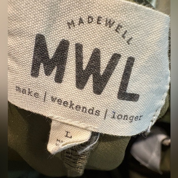 Madewell MWL Always Pull On Twill Pockets Comfy Everyday Green Shorts Olive Grn - Picture 10 of 10